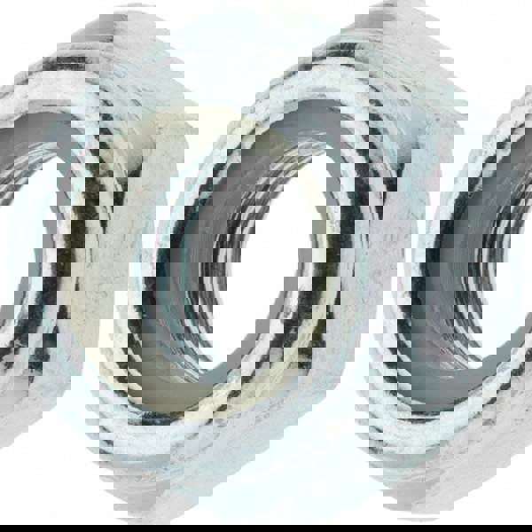 Hex Lock Nut: Insert, Nylon Insert, Grade Class 8 Steel, Zinc-Plated