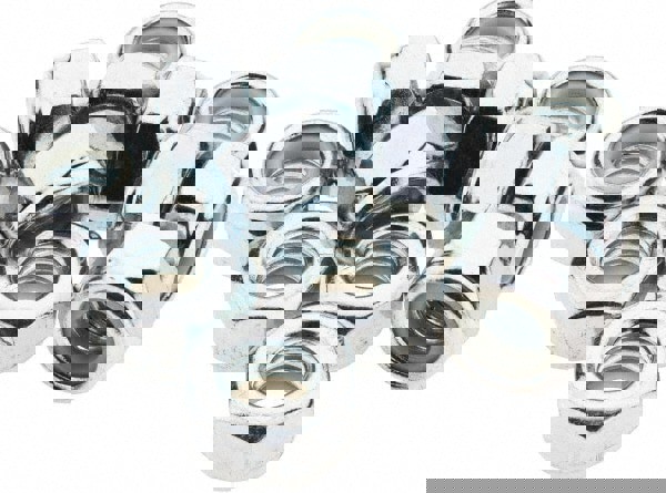 Hex Lock Nut: Insert, Nylon Insert, Grade Class 8 Steel, Zinc-Plated