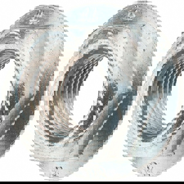 Hex Lock Nut: Distorted Thread, Grade Class 12 Steel, Cadmium-Plated with Wax
