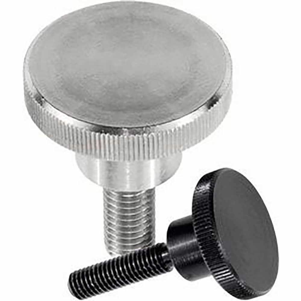 Clamp Screws; Screw Type: Knurled Thumb Screw ; Material: Carbon Steel ; Thread Size: M5 ; Finish: Black Oxide ; UNSPSC Code: 31161700