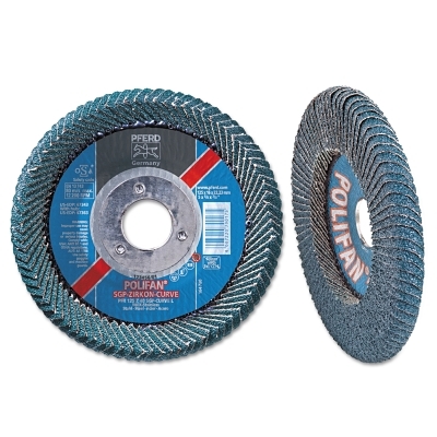 4-1/2 X 5/8-11 POLI CURVE ZIRC ALUM LRG
