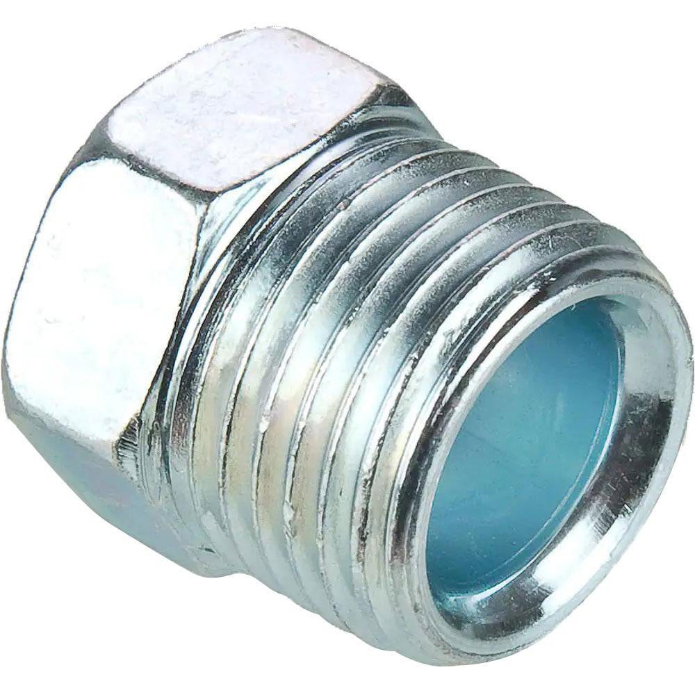 Zinc-Plated Steel Flared Tube Inverted Nut: 1/2