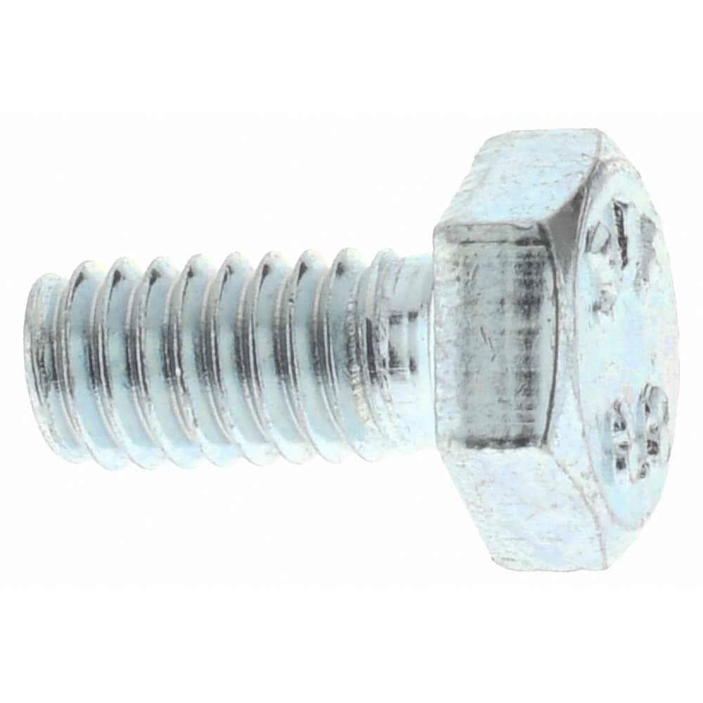 Hex Head Cap Screw: M4 x 0.70 x 8 mm, Grade 8.8 Steel, Zinc-Plated