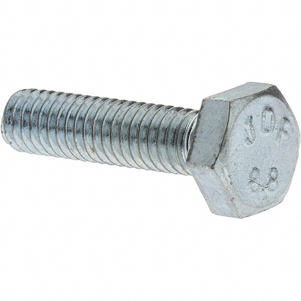 Hex Head Cap Screw: M4 x 0.70 x 14 mm, Grade 8.8 Steel, Zinc-Plated