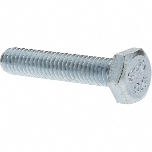 Hex Head Cap Screw: M4 x 0.70 x 20 mm, Grade 8.8 Steel, Zinc-Plated
