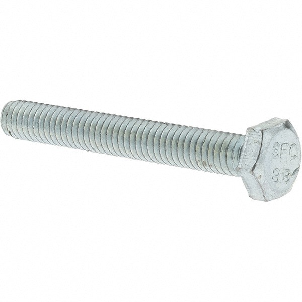 Hex Head Cap Screw: M4 x 0.70 x 30 mm, Grade 8.8 Steel, Zinc-Plated