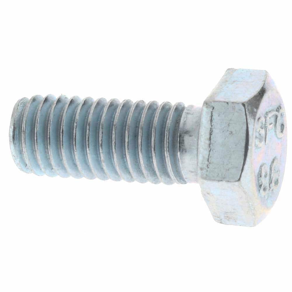 Hex Head Cap Screw: M5 x 0.80 x 12 mm, Grade 8.8 Steel, Zinc-Plated