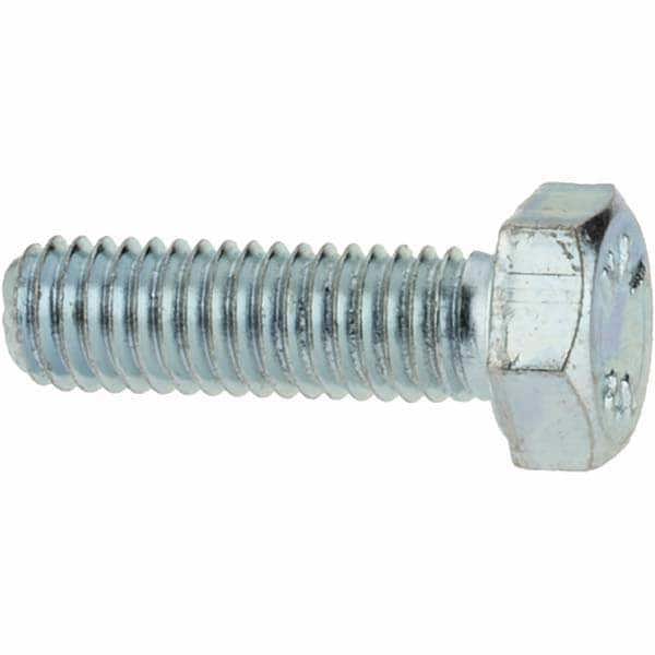 Hex Head Cap Screw: M4 x 0.70 x 50 mm, Grade 8.8 Steel, Zinc-Plated