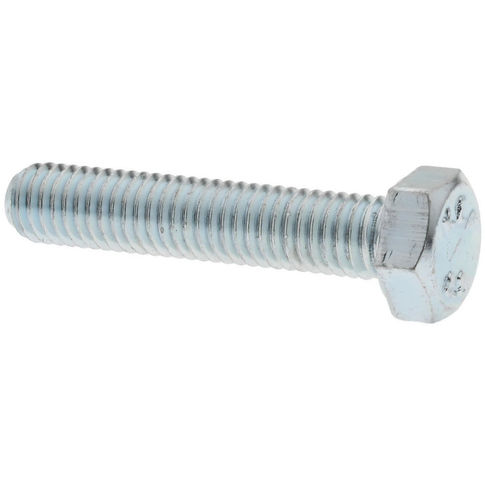 Hex Head Cap Screw: M5 x 0.80 x 25 mm, Grade 8.8 Steel, Zinc-Plated