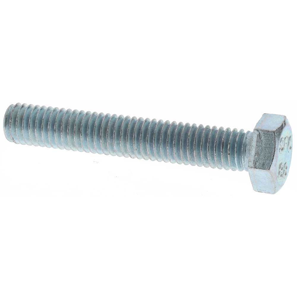 Hex Head Cap Screw: M5 x 0.80 x 30 mm, Grade 8.8 Steel, Zinc-Plated