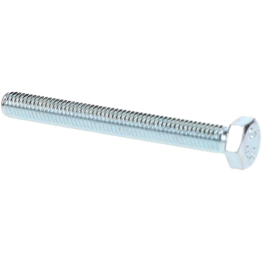 Hex Head Cap Screw: M5 x 0.80 x 45 mm, Grade 8.8 Steel, Zinc-Plated