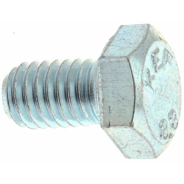 Hex Head Cap Screw: M6 x 1.00 x 10 mm, Grade 8.8 Steel, Zinc-Plated