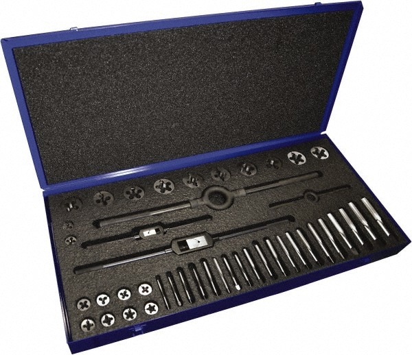Tap & Die Set: 1/4-20 to 1-12 Taps, 1/4-20 to #1-12 Dies