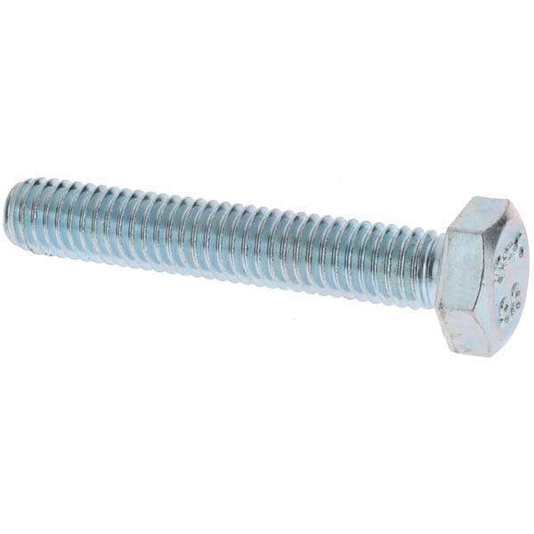 Hex Head Cap Screw: M6 x 1.00 x 35 mm, Grade 8.8 Steel, Zinc-Plated