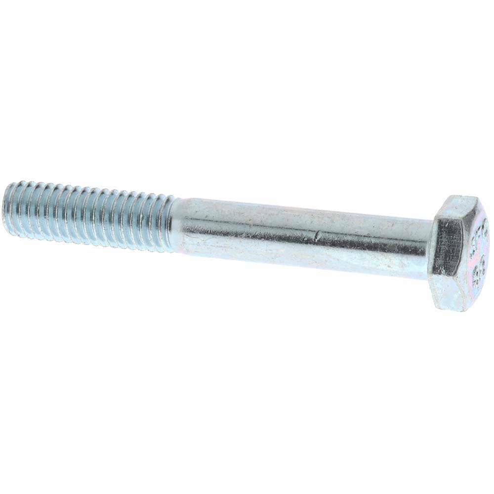 Hex Head Cap Screw: M6 x 1.00 x 45 mm, Grade 8.8 Steel, Zinc-Plated