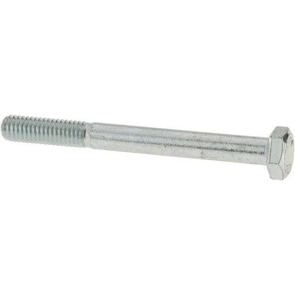 Hex Head Cap Screw: M6 x 1.00 x 55 mm, Grade 8.8 Steel, Zinc-Plated