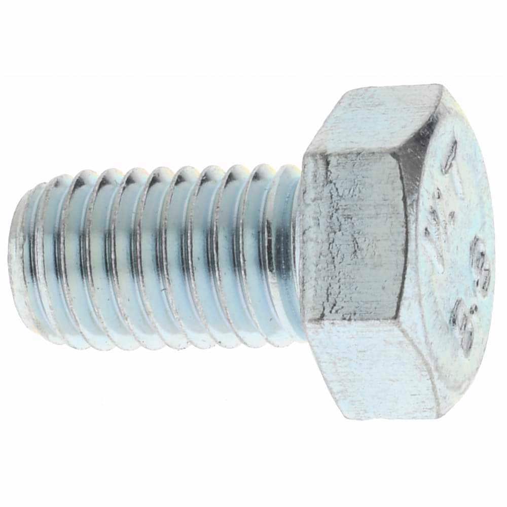 Hex Head Cap Screw: M6 x 1.00 x 80 mm, Grade 8.8 Steel, Zinc-Plated