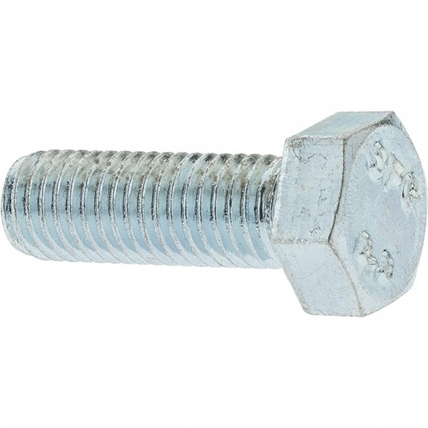 Hex Head Cap Screw: M7 x 1.00 x 20 mm, Grade 8.8 Steel, Zinc-Plated