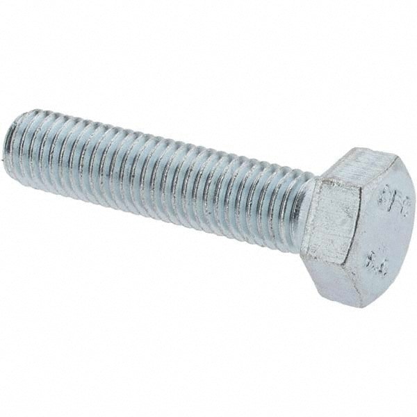 Hex Head Cap Screw: M7 x 1.00 x 30 mm, Grade 8.8 Steel, Zinc-Plated