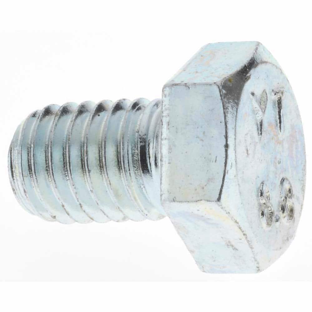 Hex Head Cap Screw: M8 x 1.25 x 12 mm, Grade 8.8 Steel, Zinc-Plated