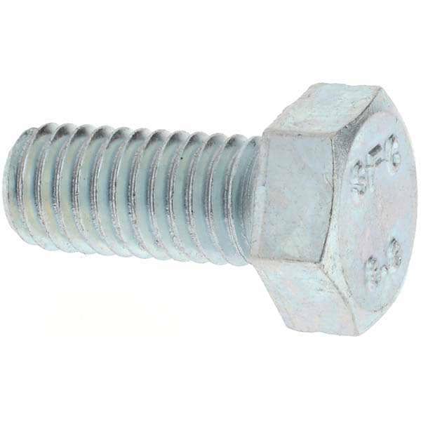 Hex Head Cap Screw: M8 x 1.25 x 18 mm, Grade 8.8 Steel, Zinc-Plated