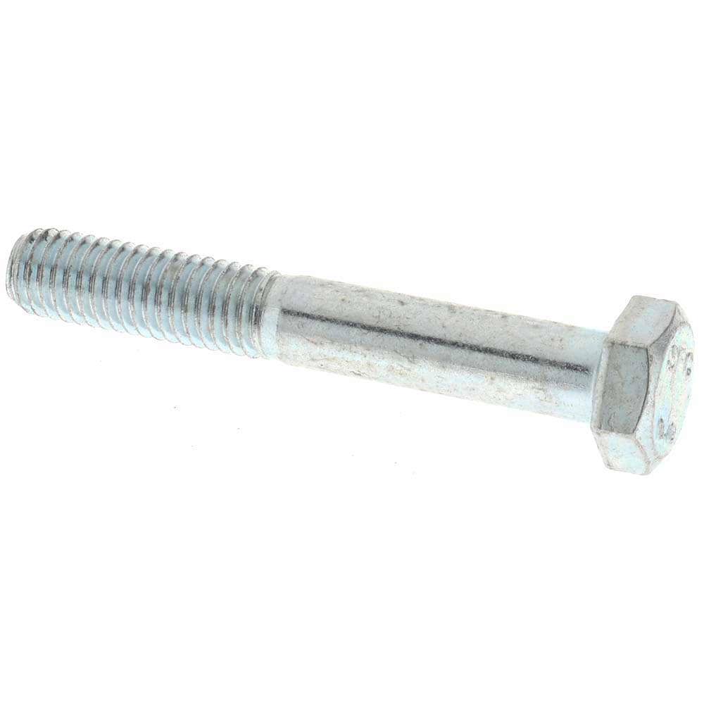Hex Head Cap Screw: M8 x 1.25 x 55 mm, Grade 8.8 Steel, Zinc-Plated