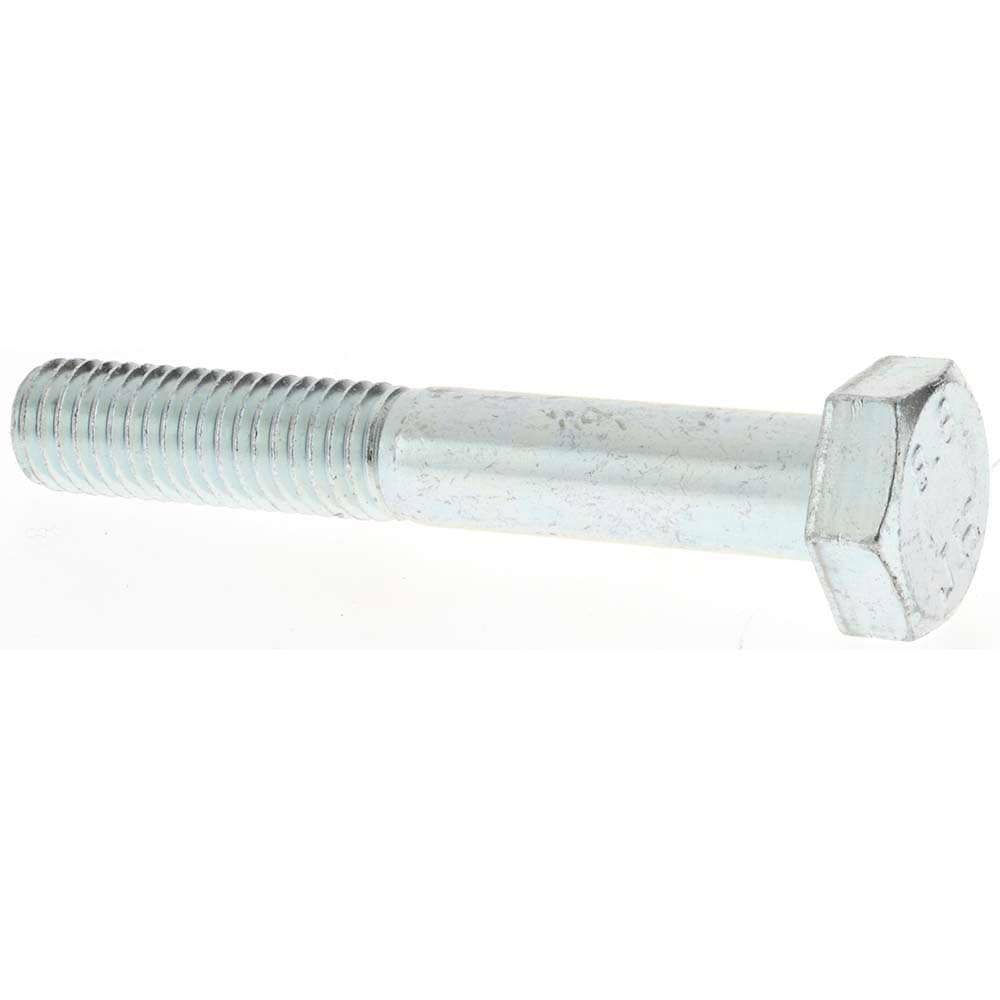 Hex Head Cap Screw: M10 x 1.50 x 65 mm, Grade 8.8 Steel, Zinc-Plated