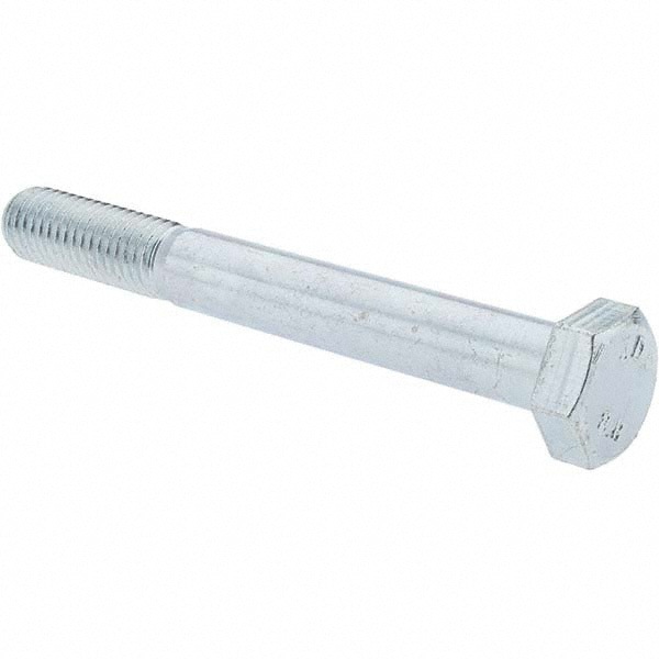 Hex Head Cap Screw: M12 x 1.75 x 100 mm, Grade 8.8 Steel, Zinc-Plated