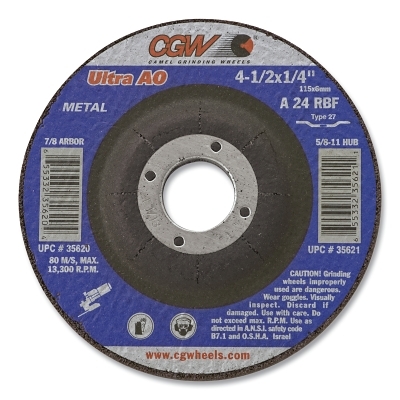 4-1/2X1/4X5/8-11 A24-R-BF STEEL T27 DP C