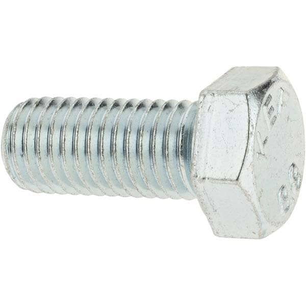 Hex Head Cap Screw: M18 x 2.50 x 40 mm, Grade 8.8 Steel, Zinc-Plated