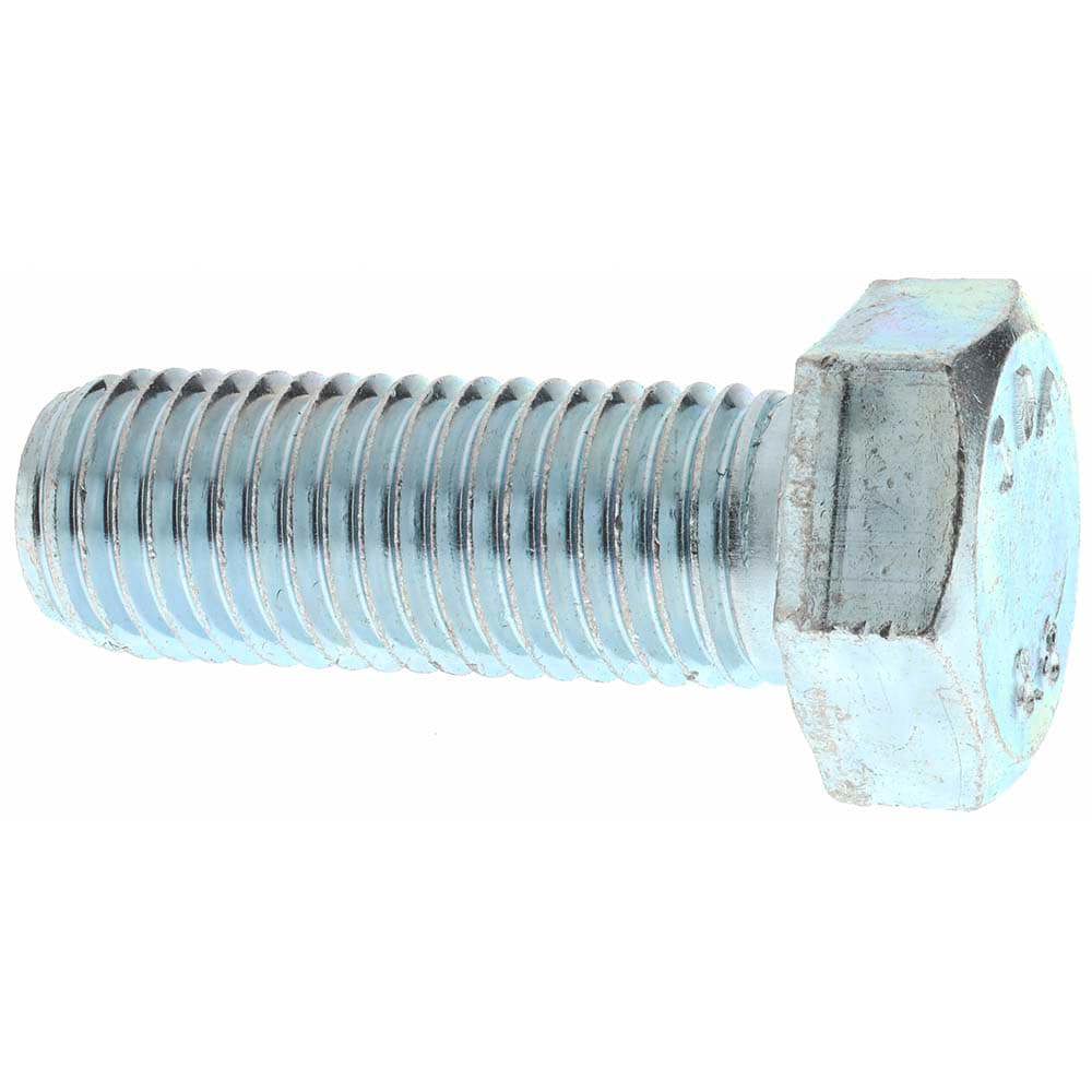 Hex Head Cap Screw: M20 x 2.50 x 55 mm, Grade 8.8 Steel, Zinc-Plated