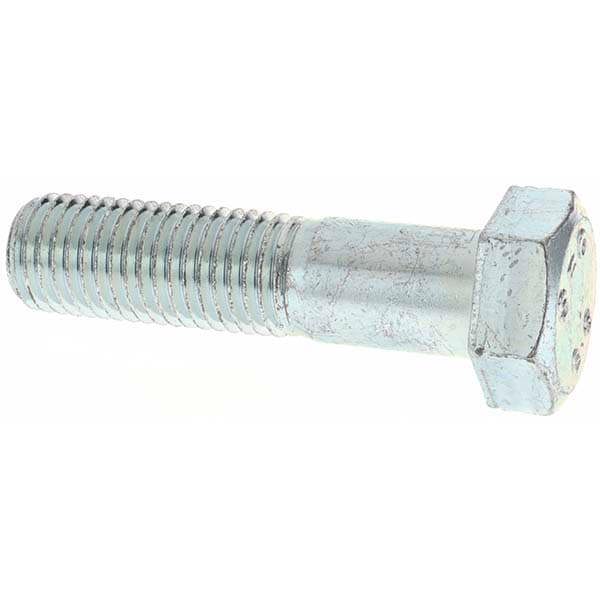 Hex Head Cap Screw: M20 x 2.50 x 80 mm, Grade 8.8 Steel, Zinc-Plated