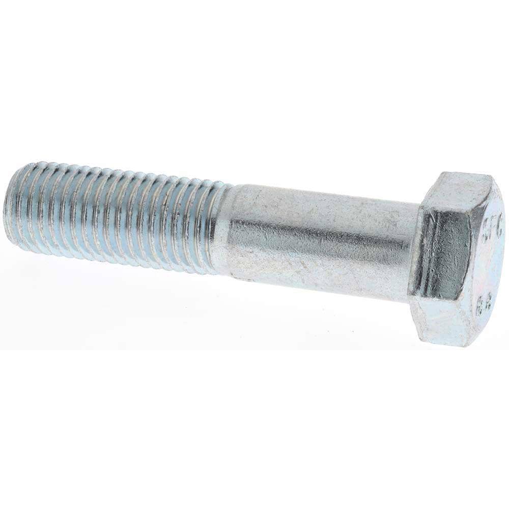 Hex Head Cap Screw: M20 x 2.50 x 90 mm, Grade 8 Steel, Zinc-Plated