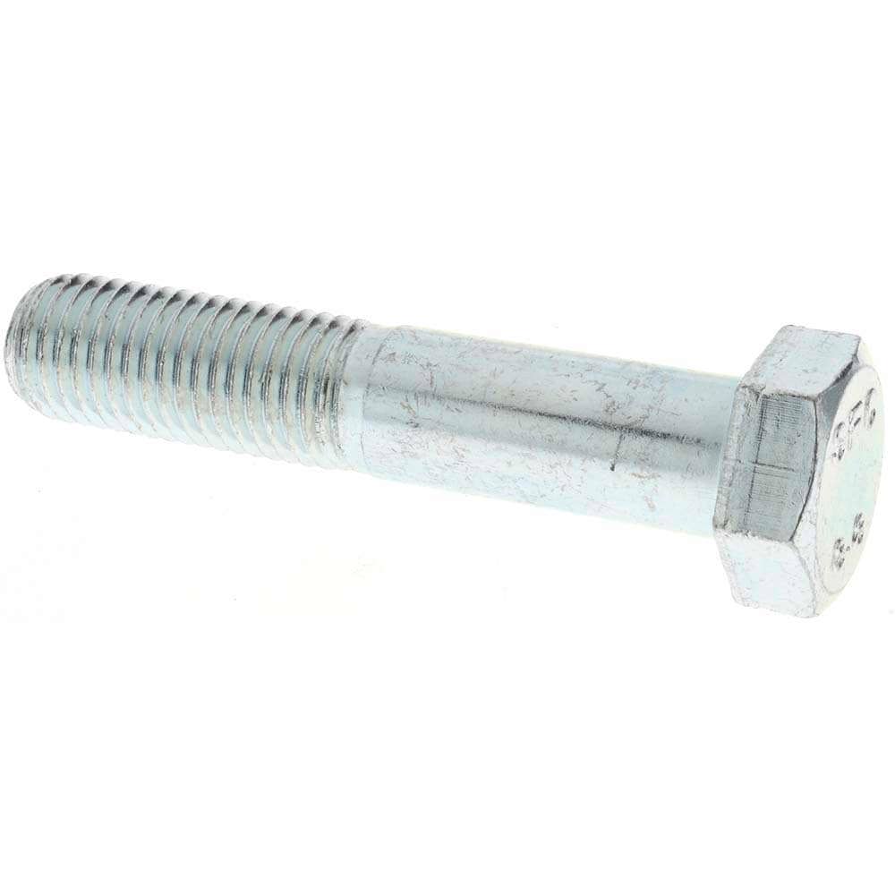 Hex Head Cap Screw: M20 x 2.50 x 100 mm, Grade 8.8 Steel, Zinc-Plated