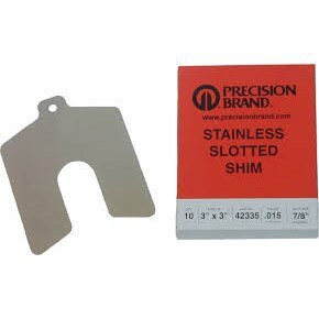 Shim Stock: 0.1'' Thick, 2'' Long, 2