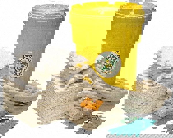 Spill Kits; Application: Universal ; Container Type: Drum ; Container Size (Gal.): 21.00 ; EPP Indicators: Biodegradable ; UNSPSC Code: 47131905