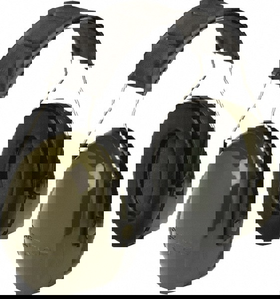 Earmuffs: 22 dB NRR Behind the Neck, 22 dB NRR Under the Chin, Polyether/Glycerine Cushion