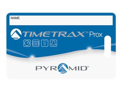 Pyramid Time Systems 42454 TimeTrax Proximity Badges quickly and conveniently record employee arrival times, breaks, lunches or departure times using RFID proximity technology. Employees simply wave badge near time clock terminal to punch in or out. Works