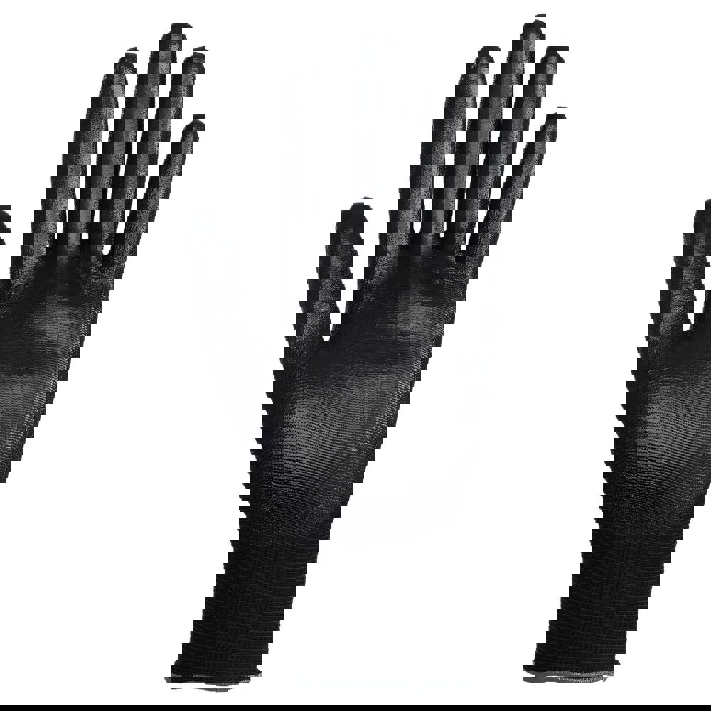 General Purpose Work Gloves: Small, Polyurethane Coated, Nylon