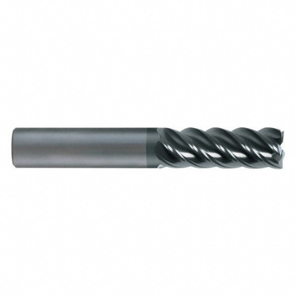 Square End Mill: 10 mm Dia, 22 mm LOC, 5 Flute, Solid Carbide