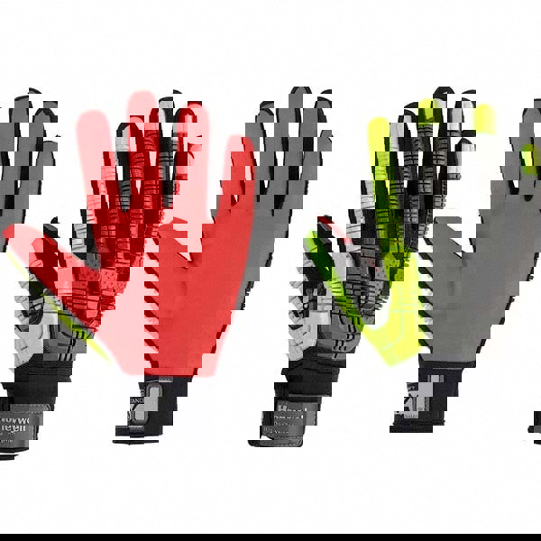 Cut & Abrasion-Resistant Gloves: Size L, ANSI Cut A6, Rubber, Polyester Blend