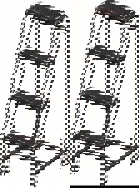 Steel Rolling Ladder: 4 Step