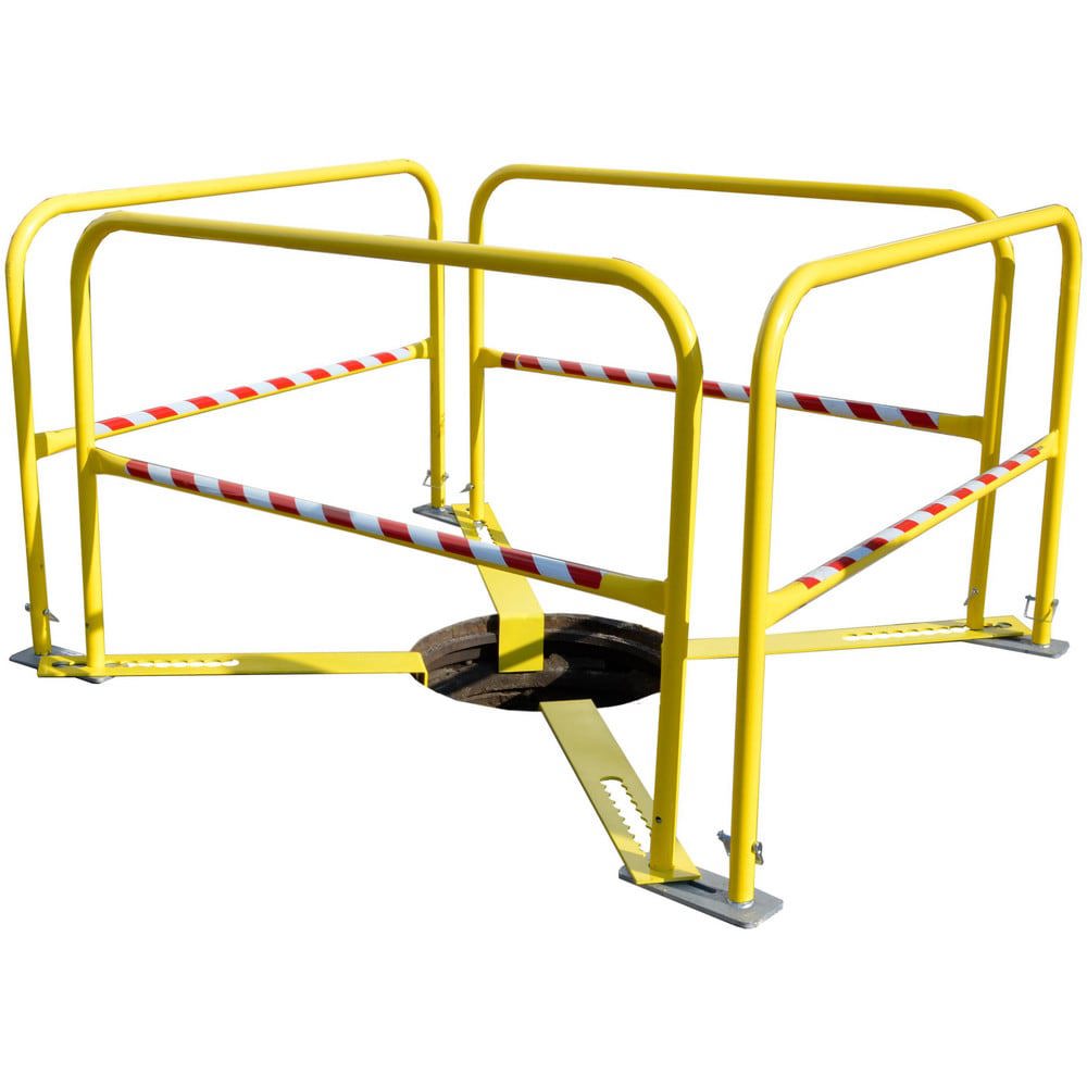 Manhole Equipment & Accessories; Material: Steel ; Color: Yellow ; Collapsibility: Non-Collapsible ; Overall Length: 78.00in ; Includes: 5' Swing Gate ; Standards: OSHA 1926.502