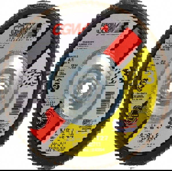 Flap Disc: 5/8-11 Hole, 36 Grit, Zirconia Alumina, Type 27