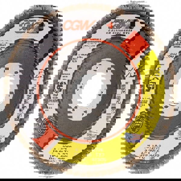 Flap Disc: 5/8-11 Hole, 80 Grit, Zirconia Alumina, Type 27