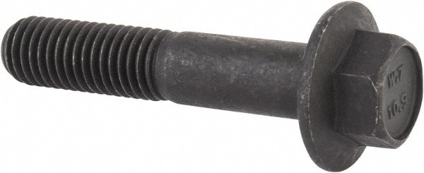 Smooth Flange Bolt: M12 x 1.75 Metric, 60 mm Length Under Head, Partially Threaded