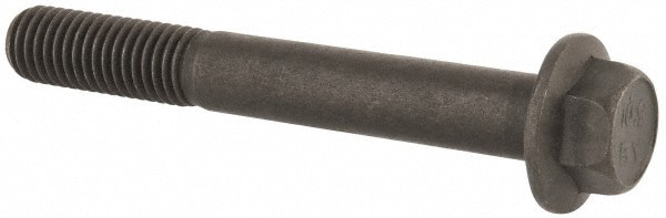 Smooth Flange Bolt: M12 x 1.75 Metric, 90 mm Length Under Head, Partially Threaded