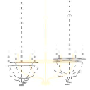 60W 5-Light Candelabra E-12 Incandescent Chandelier in Aged Brass
