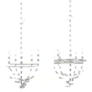 60W 5-Light Candelabra E-12 Incandescent Chandelier in Brushed Nickel