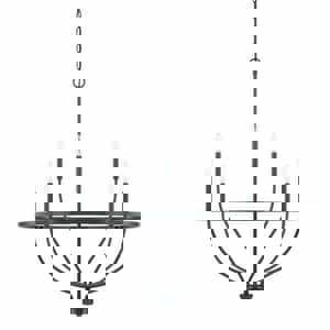 60W 8-Light Candelabra E-12 Incandescent Chandelier in Matte Black